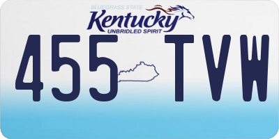 KY license plate 455TVW