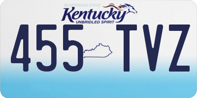KY license plate 455TVZ