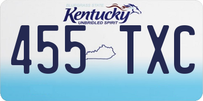 KY license plate 455TXC