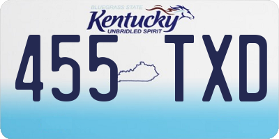 KY license plate 455TXD