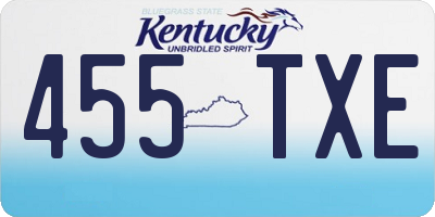 KY license plate 455TXE