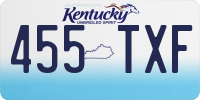 KY license plate 455TXF