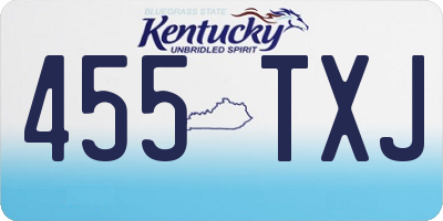 KY license plate 455TXJ