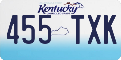 KY license plate 455TXK
