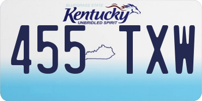 KY license plate 455TXW