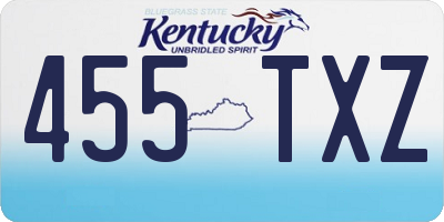 KY license plate 455TXZ