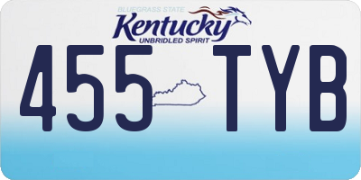 KY license plate 455TYB