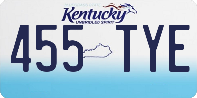 KY license plate 455TYE