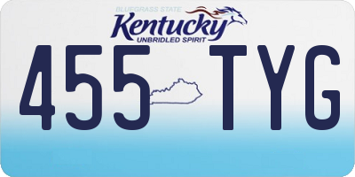 KY license plate 455TYG