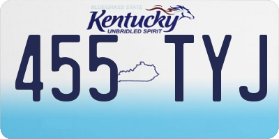 KY license plate 455TYJ