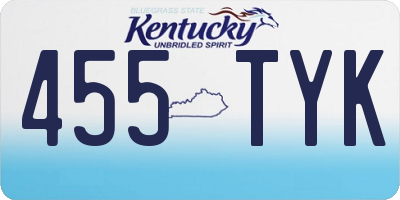 KY license plate 455TYK