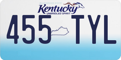 KY license plate 455TYL