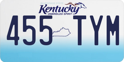 KY license plate 455TYM