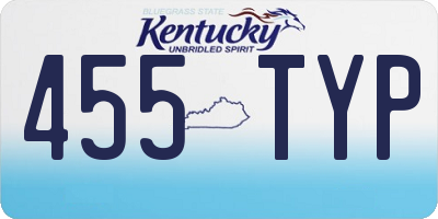KY license plate 455TYP