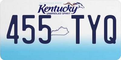 KY license plate 455TYQ