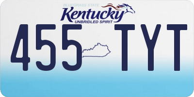 KY license plate 455TYT