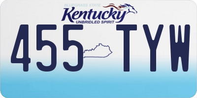 KY license plate 455TYW