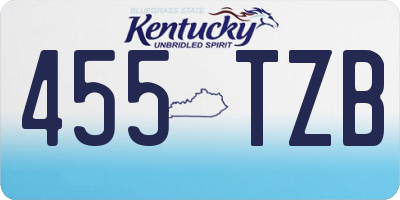 KY license plate 455TZB