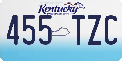 KY license plate 455TZC
