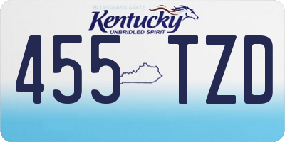 KY license plate 455TZD