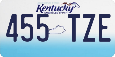 KY license plate 455TZE