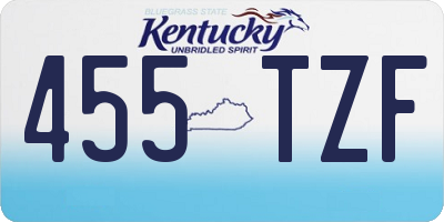 KY license plate 455TZF