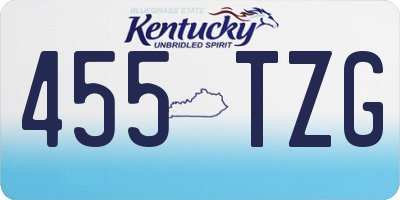 KY license plate 455TZG