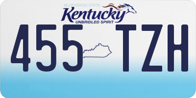 KY license plate 455TZH