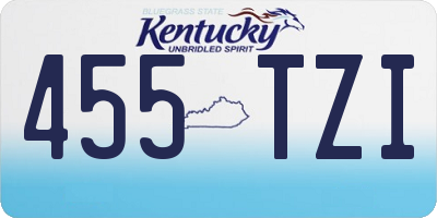 KY license plate 455TZI
