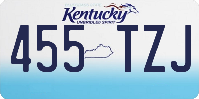 KY license plate 455TZJ