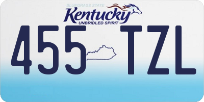 KY license plate 455TZL