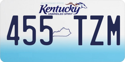 KY license plate 455TZM