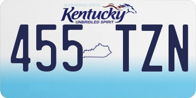 KY license plate 455TZN