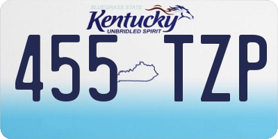KY license plate 455TZP