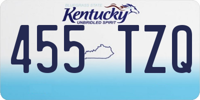 KY license plate 455TZQ