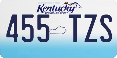 KY license plate 455TZS