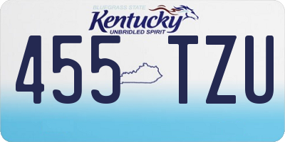 KY license plate 455TZU