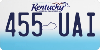 KY license plate 455UAI