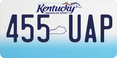 KY license plate 455UAP