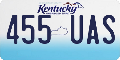 KY license plate 455UAS