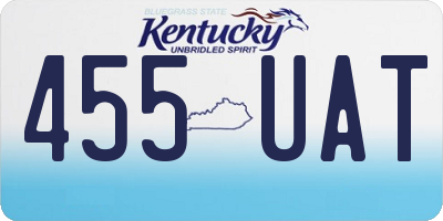 KY license plate 455UAT