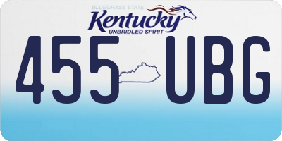 KY license plate 455UBG