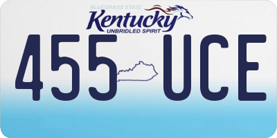 KY license plate 455UCE