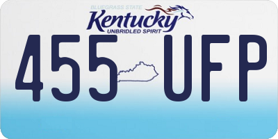 KY license plate 455UFP