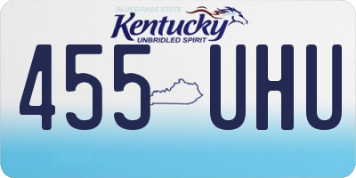 KY license plate 455UHU