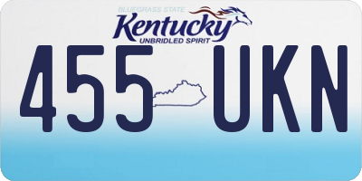 KY license plate 455UKN