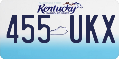 KY license plate 455UKX