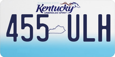 KY license plate 455ULH