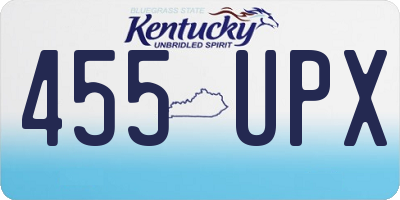 KY license plate 455UPX