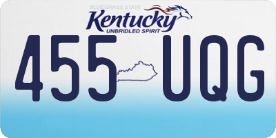 KY license plate 455UQG